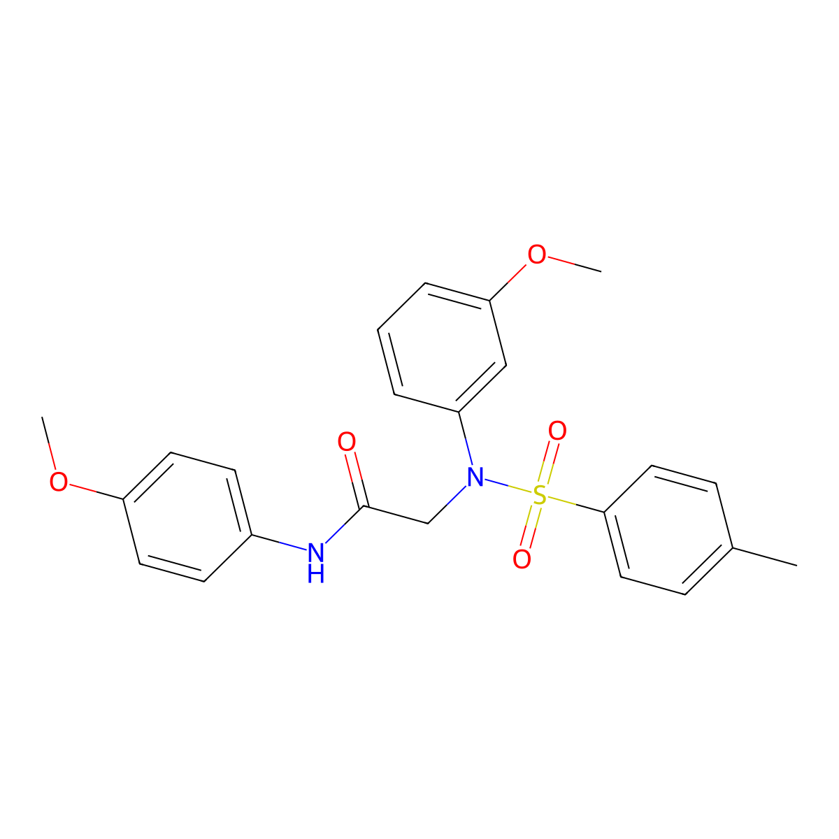 2-(3-methoxy-N-(4-methylphenyl)sulfonylanilino)-N-(4-methoxyphenyl)acetamide molecular structure, CAS 333447-05-5