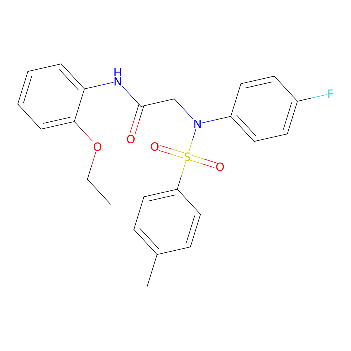 N-(2-ethoxyphenyl)-2-(4-fluoro-N-(4-methylphenyl)sulfonylanilino)acetamide molecular structure, CAS 333447-18-0