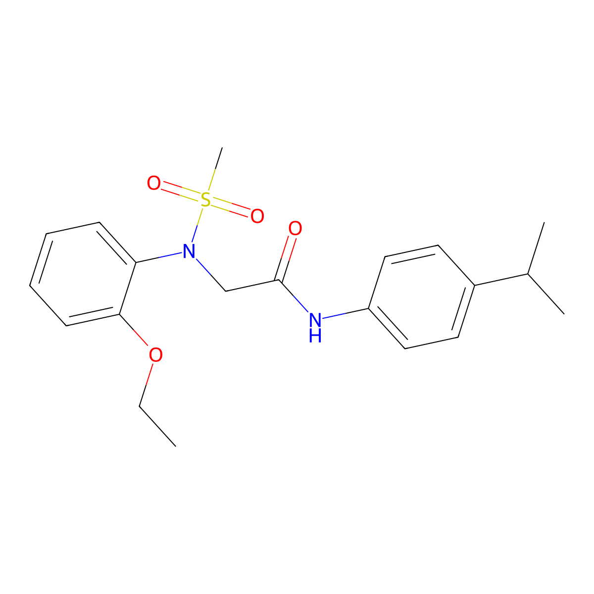 2-(2-ethoxy-N-methylsulfonylanilino)-N-(4-propan-2-ylphenyl)acetamide molecular structure, CAS 333447-25-9