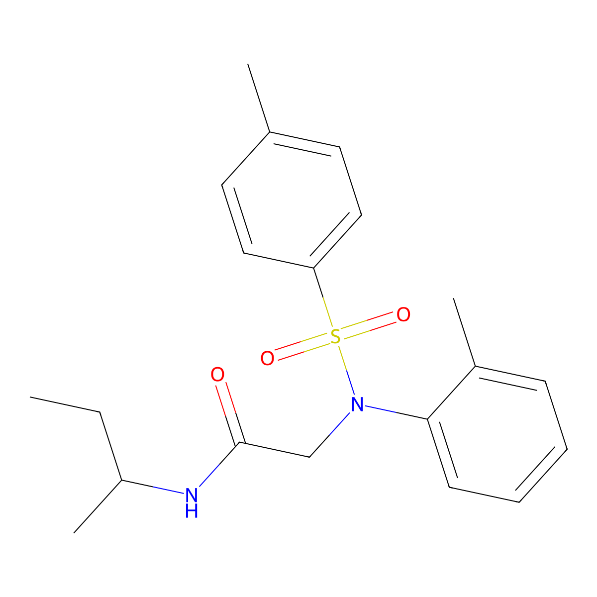 N-(sec-Butyl)-2-(4-methyl-N-(o-tolyl)phenylsulfonamido)acetamide molecular structure, CAS 333448-17-2