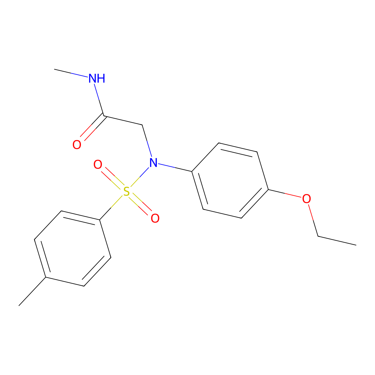 2-(4-ethoxy-N-(4-methylphenyl)sulfonylanilino)-N-methylacetamide molecular structure, CAS 333449-01-7