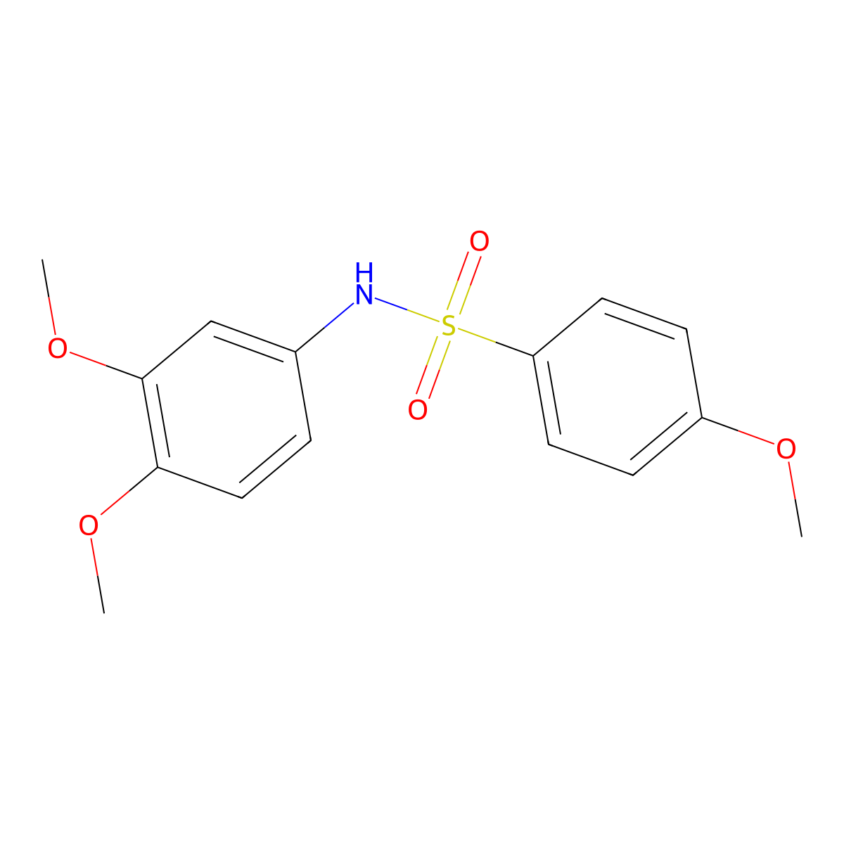 N-(3,4-dimethoxyphenyl)-4-methoxybenzenesulfonamide molecular structure, CAS 333449-14-2