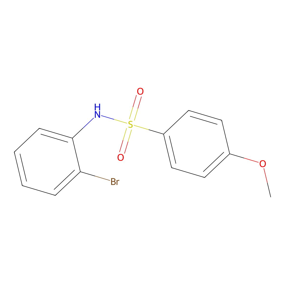 N-(2-bromophenyl)-4-methoxybenzenesulfonamide molecular structure, CAS 333449-40-4