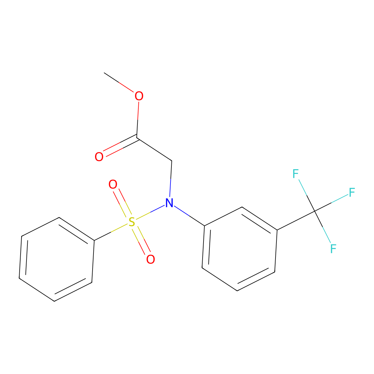 Methyl N-(phenylsulfonyl)-N-[3-(trifluoromethyl)phenyl]glycinate molecular structure, CAS 333449-49-3
