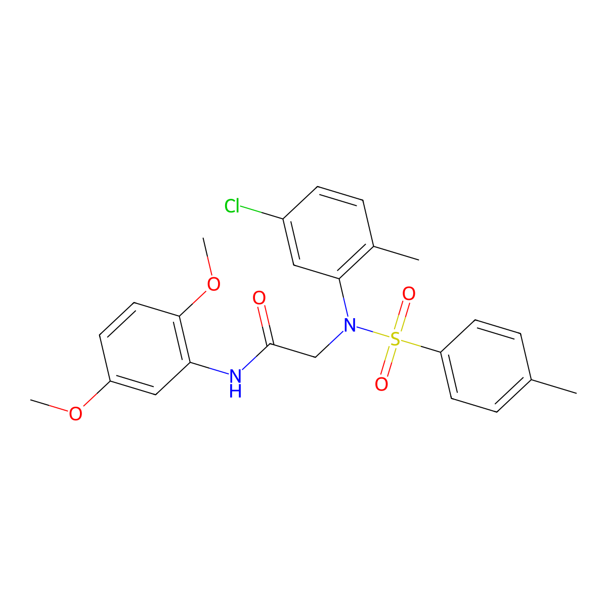 2-(5-chloro-2-methyl-N-(4-methylphenyl)sulfonylanilino)-N-(2,5-dimethoxyphenyl)acetamide molecular structure, CAS 333449-53-9