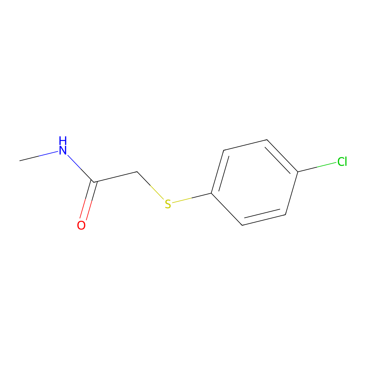 2-[(4-chlorophenyl)sulfanyl]-N-methylacetamide molecular structure, CAS 333449-77-7