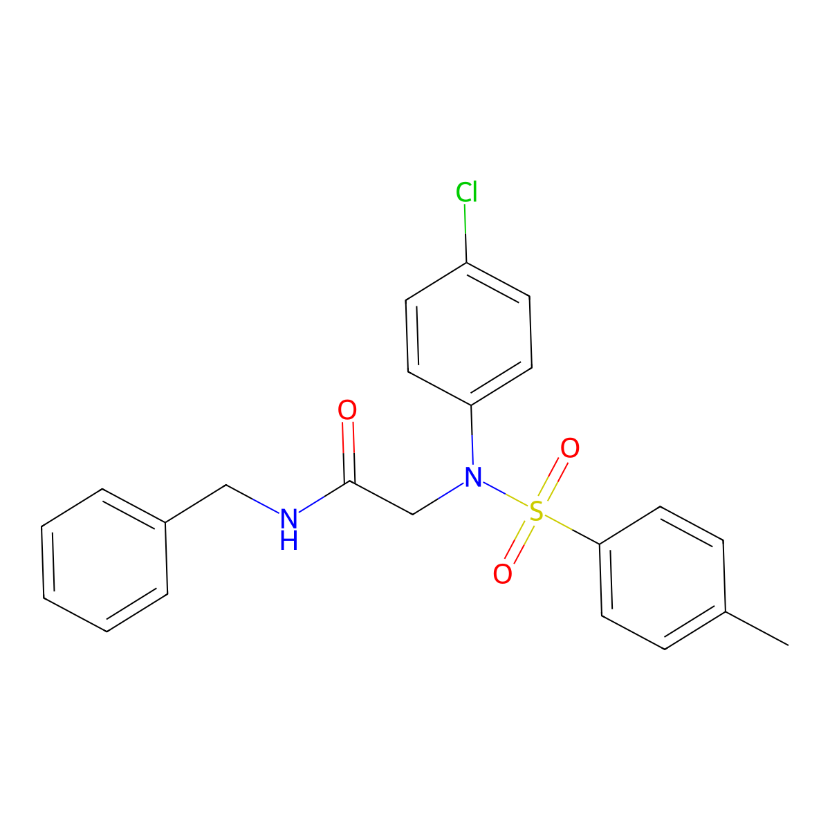 N-benzyl-2-(4-chloro-N-(4-methylphenyl)sulfonylanilino)acetamide molecular structure, CAS 333449-87-9