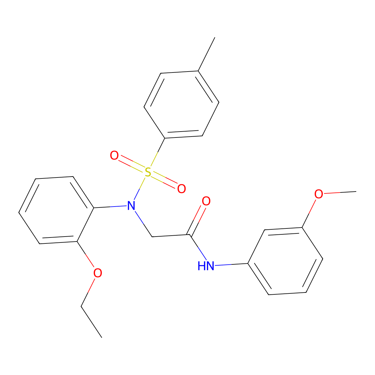 2-{2-ethoxy[(4-methylphenyl)sulfonyl]anilino}-N-(3-methoxyphenyl)acetamide molecular structure, CAS 333449-98-2