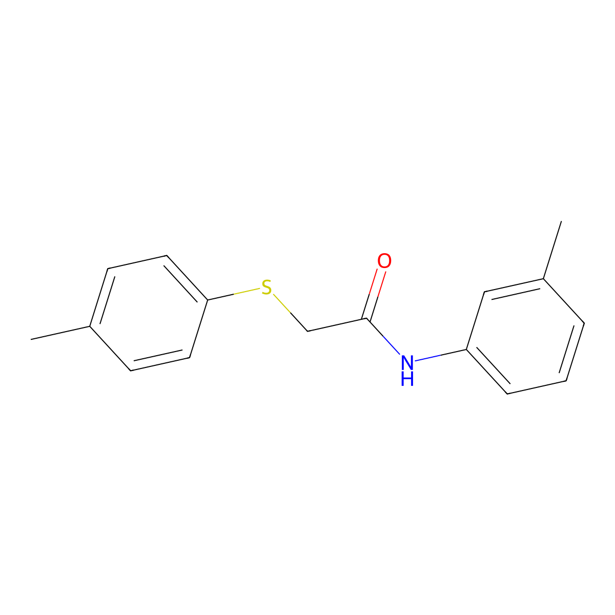 N-(3-methylphenyl)-2-[(4-methylphenyl)sulfanyl]acetamide molecular structure, CAS 333450-52-5