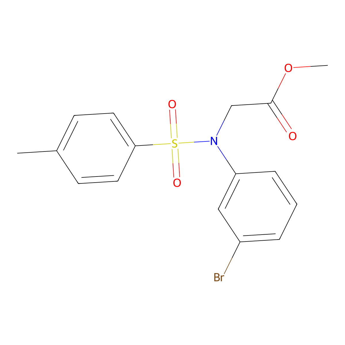 Methyl N-(3-bromophenyl)-N-[(4-methylphenyl)sulfonyl]glycinate molecular structure, CAS 333450-61-6