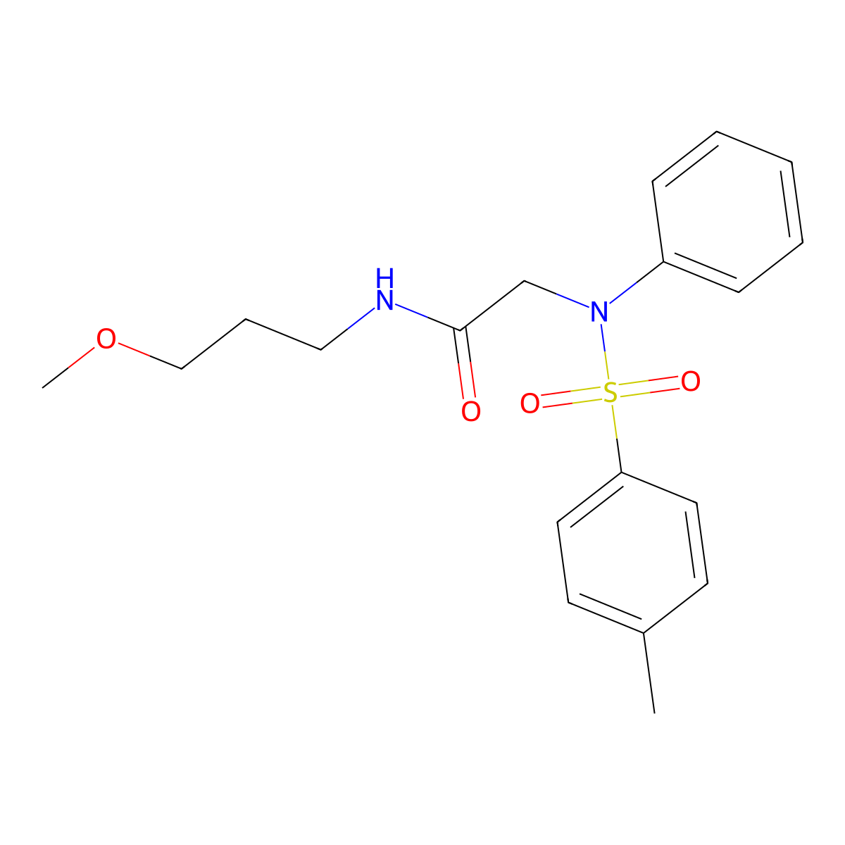 N-(3-methoxypropyl)-2-(N-(4-methylphenyl)sulfonylanilino)acetamide molecular structure, CAS 333450-62-7