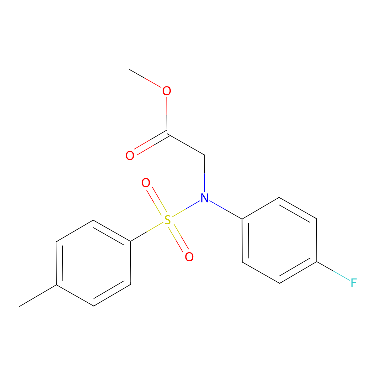 Methyl N-(4-fluorophenyl)-N-[(4-methylphenyl)sulfonyl]glycinate molecular structure, CAS 333450-78-5