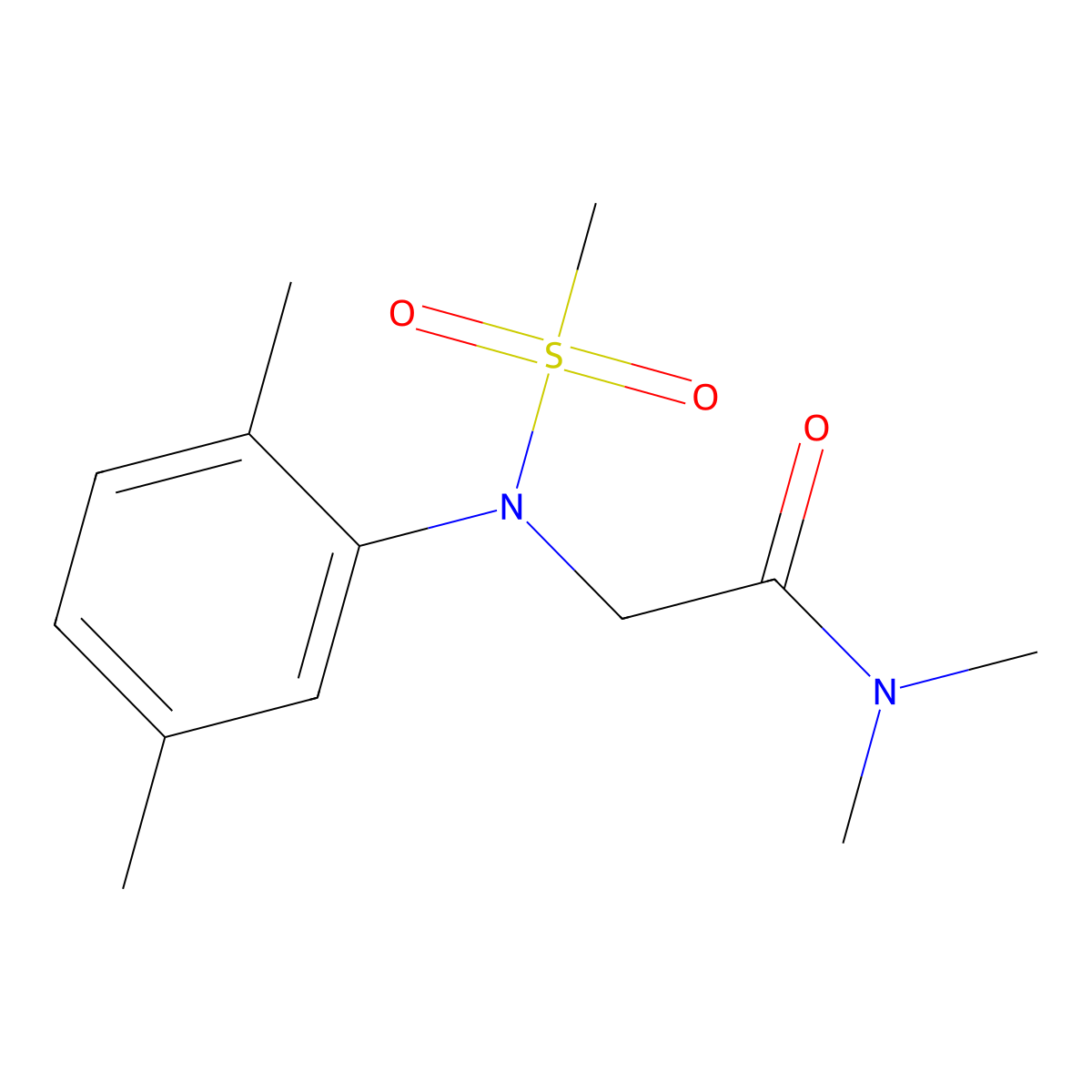 2-(2,5-dimethyl-N-methylsulfonylanilino)-N,N-dimethylacetamide molecular structure, CAS 333450-94-5