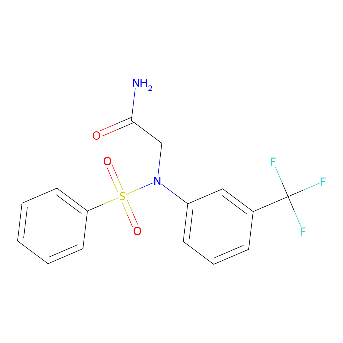 2-[N-(benzenesulfonyl)-3-(trifluoromethyl)anilino]acetamide molecular structure, CAS 333451-02-8