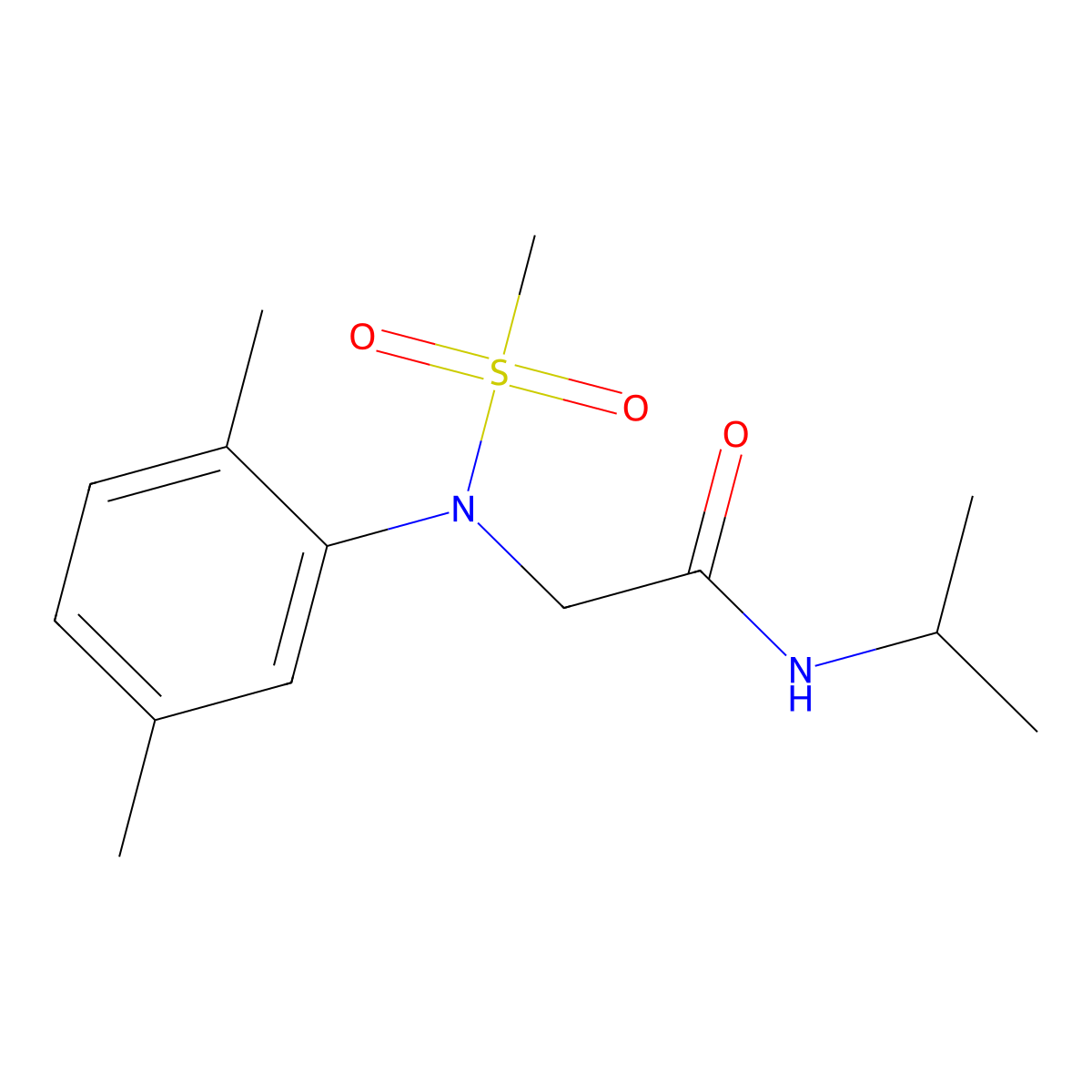 2-(2,5-dimethyl-N-methylsulfonylanilino)-N-propan-2-ylacetamide molecular structure, CAS 333451-13-1