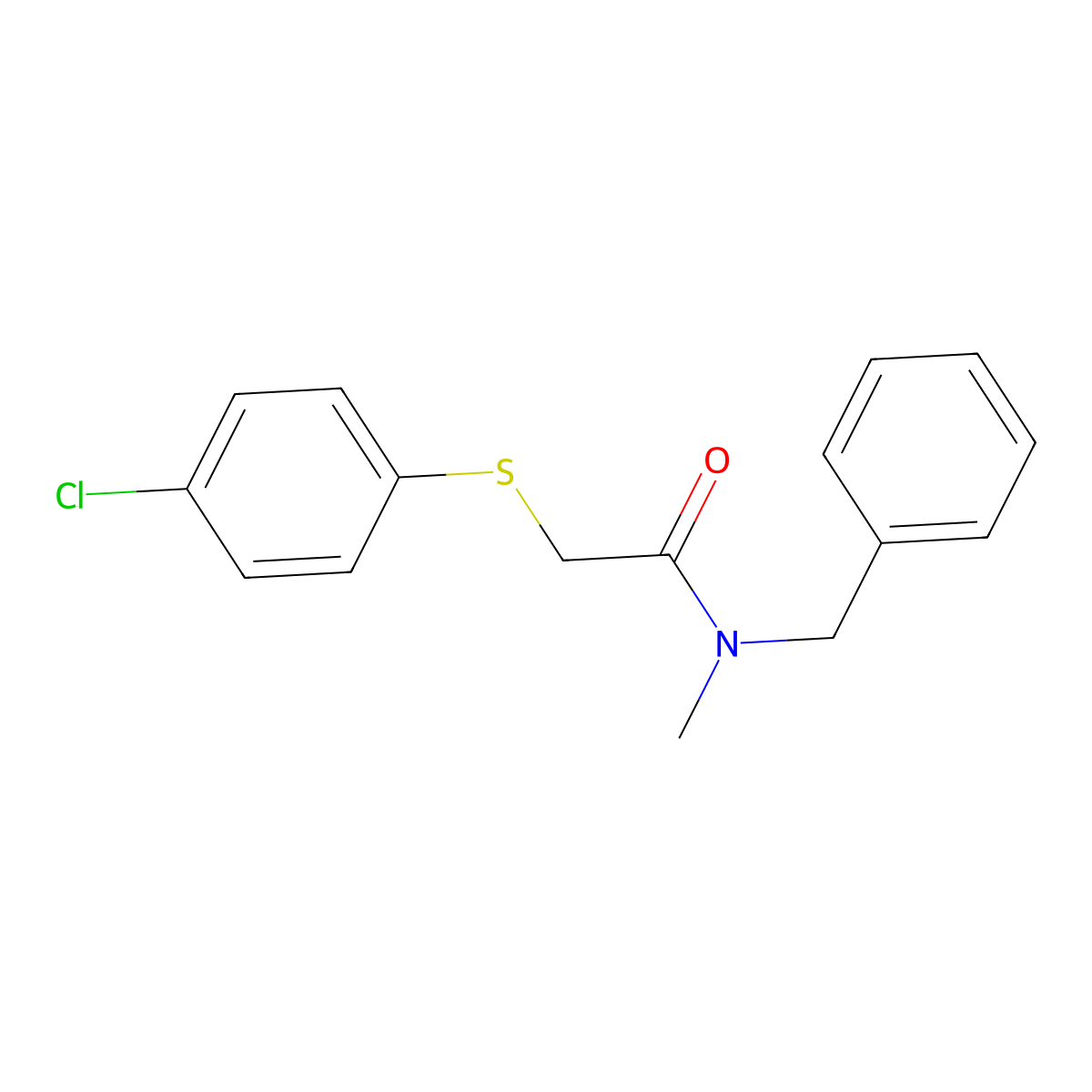 N-Benzyl-2-[(4-chlorophenyl)sulfanyl]-N-methylacetamide molecular structure, CAS 333451-18-6