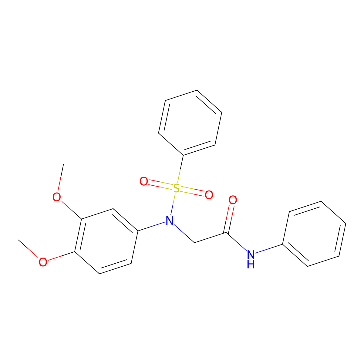 2-[3,4-dimethoxy(phenylsulfonyl)anilino]-N-phenylacetamide molecular structure, CAS 333451-50-6