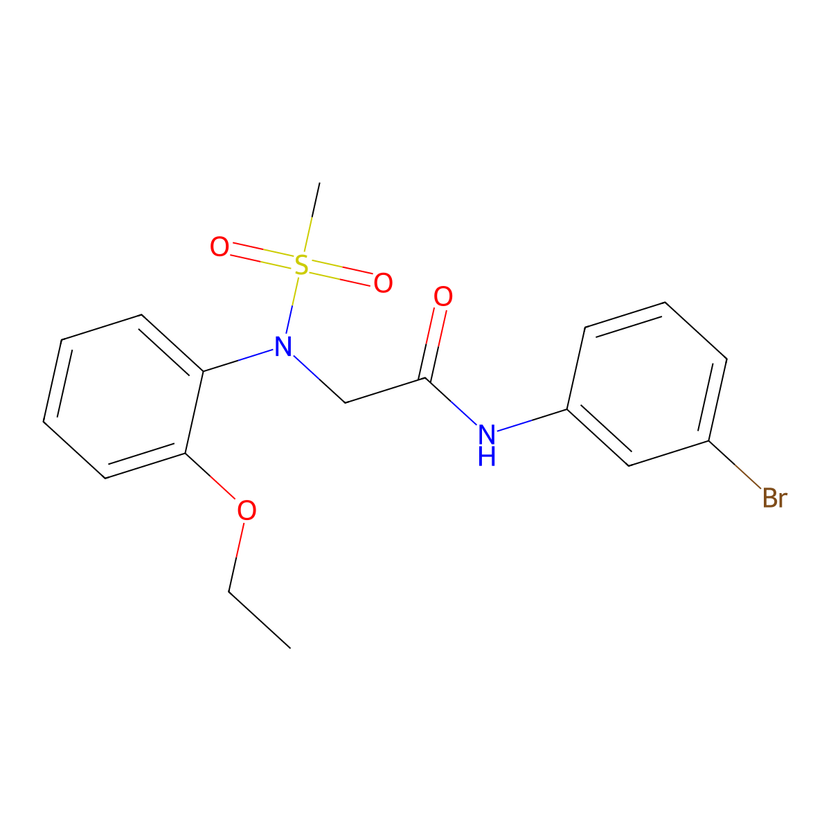 N-(3-bromophenyl)-2-(2-ethoxy-N-methylsulfonylanilino)acetamide molecular structure, CAS 333451-60-8