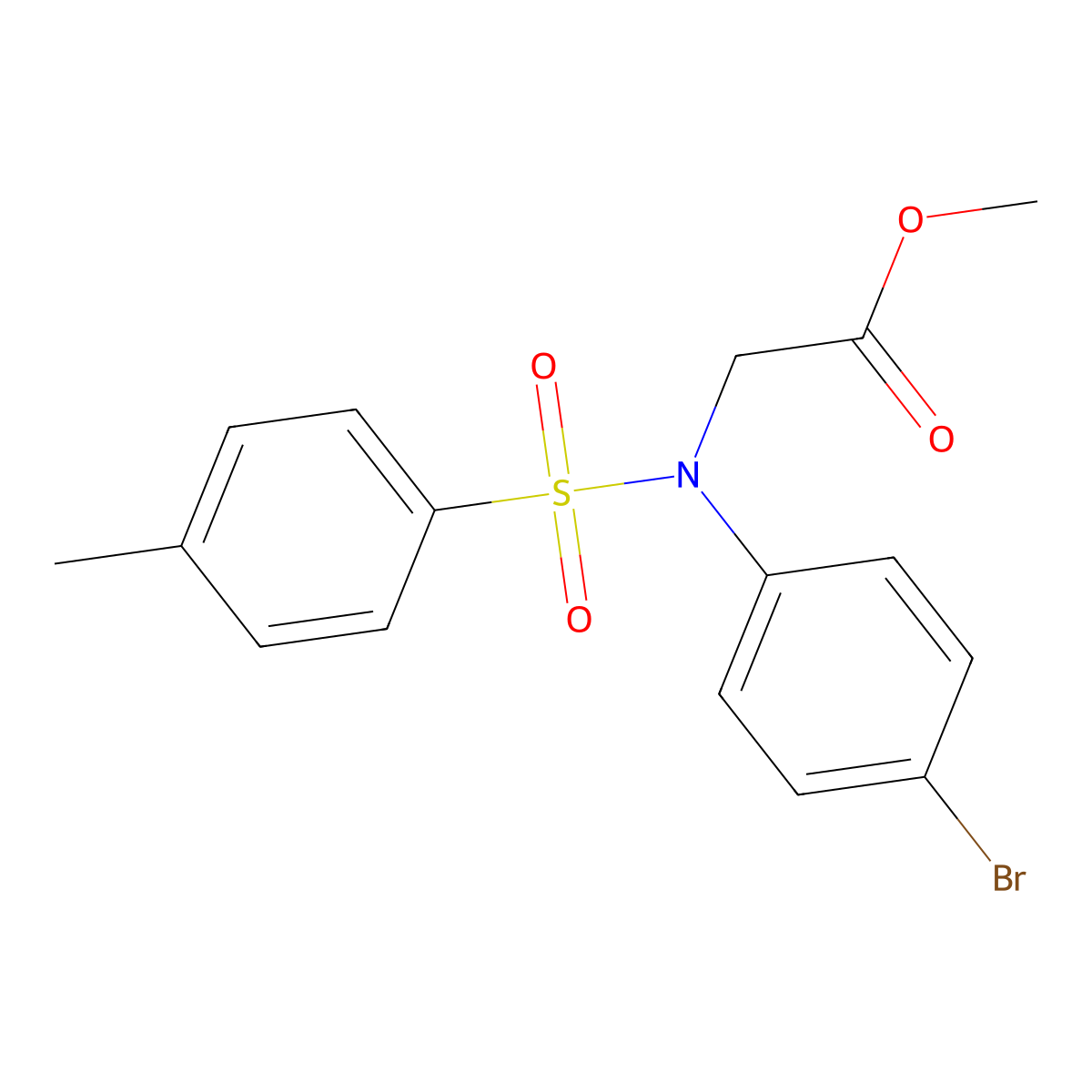 Methyl N-(4-bromophenyl)-N-[(4-methylphenyl)sulfonyl]glycinate molecular structure, CAS 333451-79-9