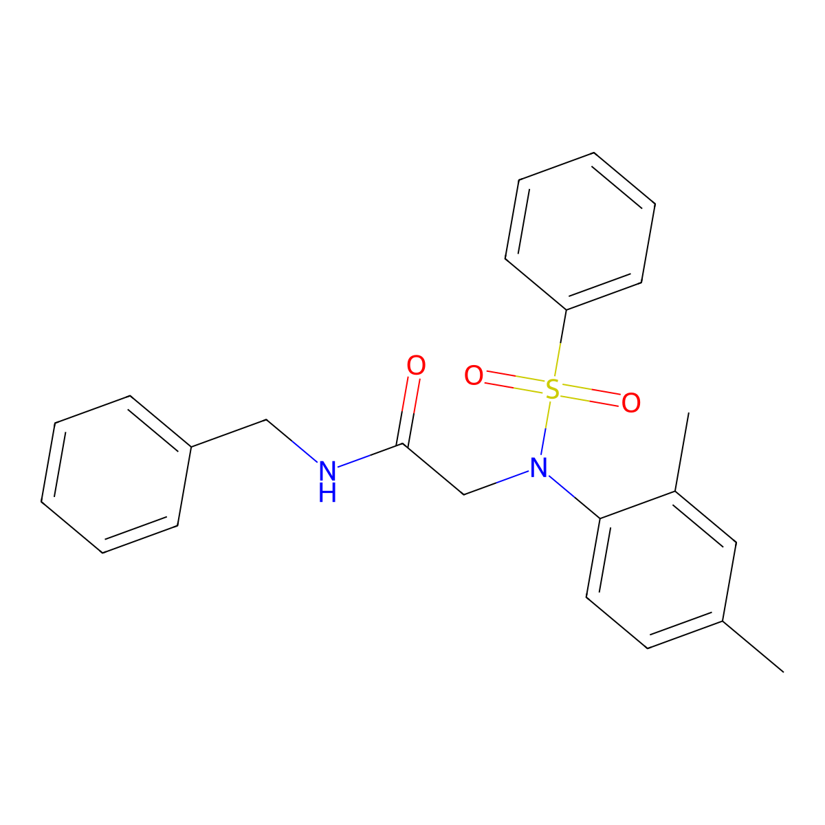 2-[(2,4-Dimethylphenyl)(phenylsulfonyl)amino]-N-(phenylmethyl)acetamide molecular structure, CAS 333451-80-2