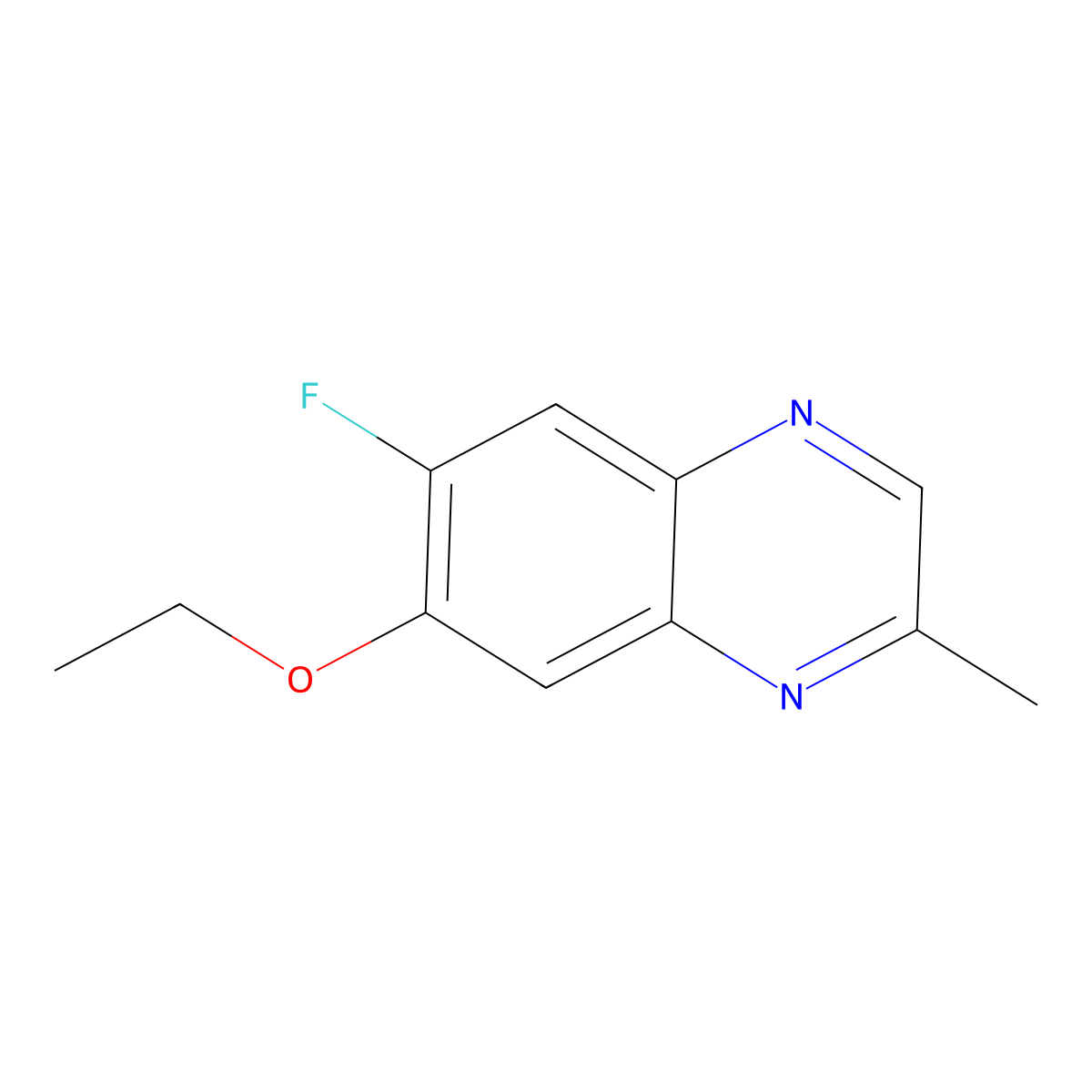 7-Ethoxy-6-fluoro-2-methylquinoxaline molecular structure, CAS 333452-36-1