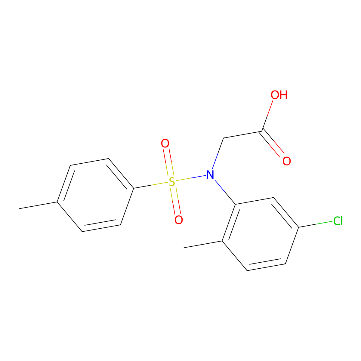 N-(5-chloro-2-methylphenyl)-N-[(4-methylphenyl)sulfonyl]glycine molecular structure, CAS 333452-78-1