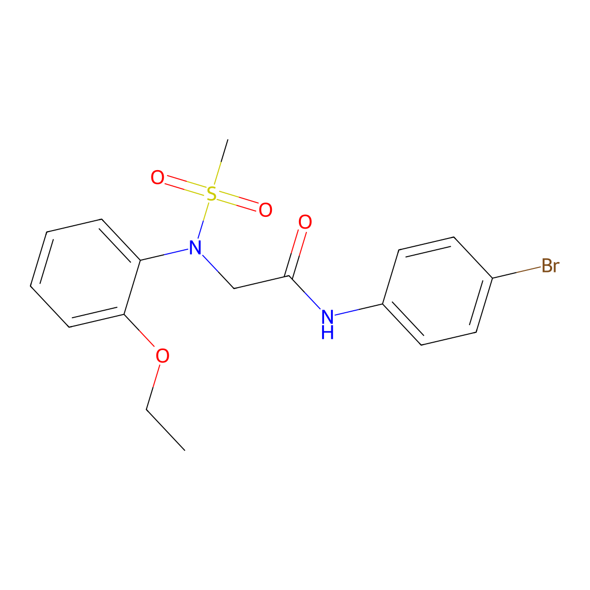 N-(4-bromophenyl)-2-(2-ethoxy-N-methylsulfonylanilino)acetamide molecular structure, CAS 333452-86-1