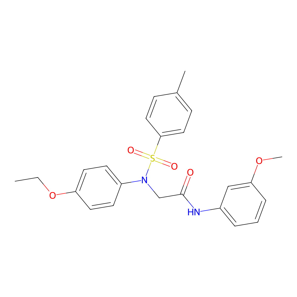 2-(4-ethoxy-N-(4-methylphenyl)sulfonylanilino)-N-(3-methoxyphenyl)acetamide molecular structure, CAS 333453-06-8
