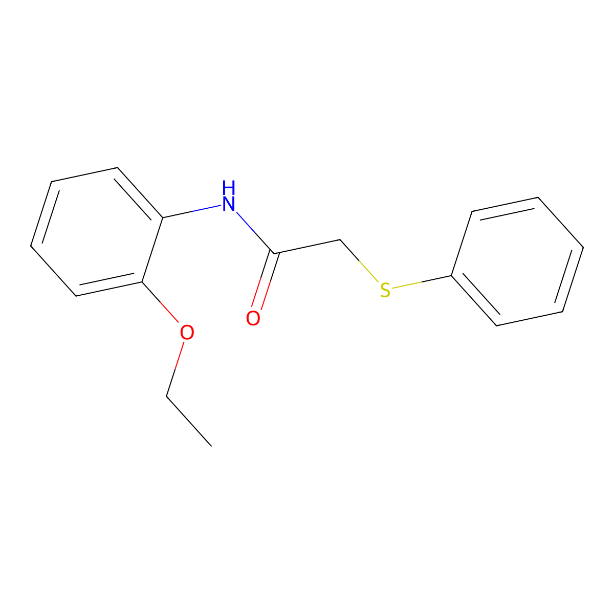 N-(2-ethoxyphenyl)-2-phenylsulfanylacetamide molecular structure, CAS 333453-29-5