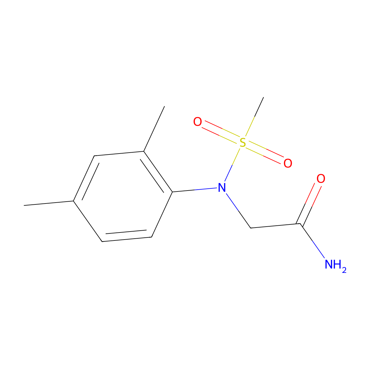 2-(2,4-dimethyl-N-methylsulfonylanilino)acetamide molecular structure, CAS 333453-61-5