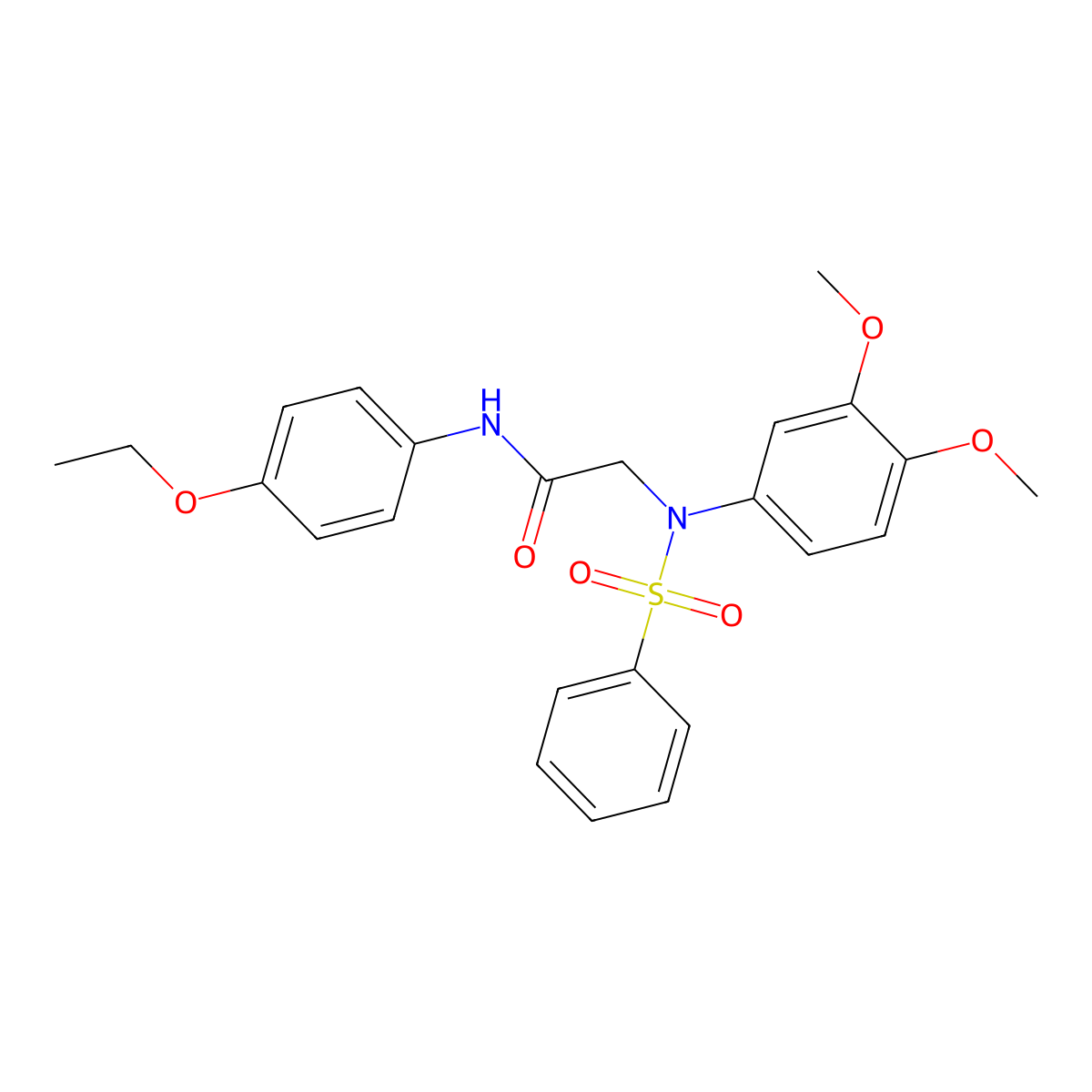 2-[3,4-dimethoxy(phenylsulfonyl)anilino]-N-(4-ethoxyphenyl)acetamide molecular structure, CAS 333453-69-3