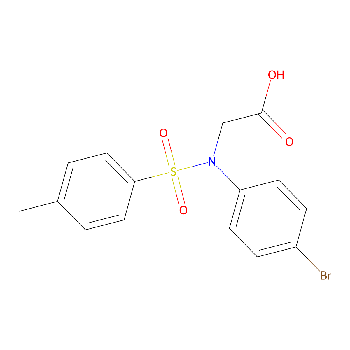 N-(4-bromophenyl)-N-[(4-methylphenyl)sulfonyl]glycine molecular structure, CAS 333453-95-5