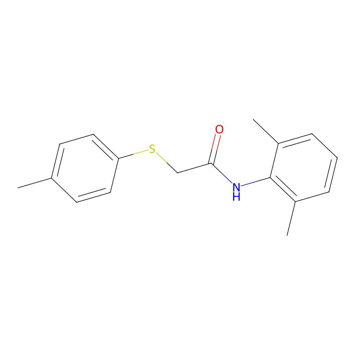 N-(2,6-dimethylphenyl)-2-[(4-methylphenyl)sulfanyl]acetamide molecular structure, CAS 333454-11-8