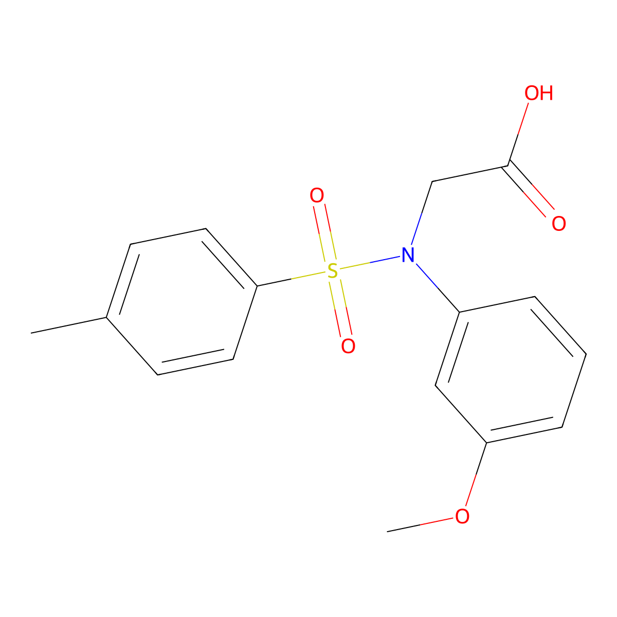 N-(3-methoxyphenyl)-N-[(4-methylphenyl)sulfonyl]glycine molecular structure, CAS 333454-33-4