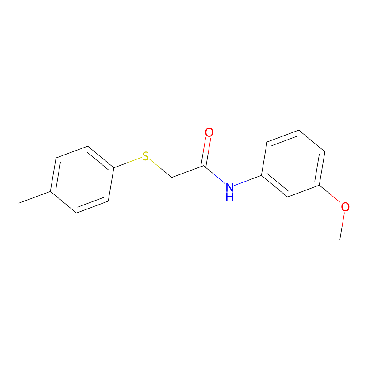 N-(3-methoxyphenyl)-2-(4-methylphenyl)sulfanylacetamide molecular structure, CAS 333454-36-7