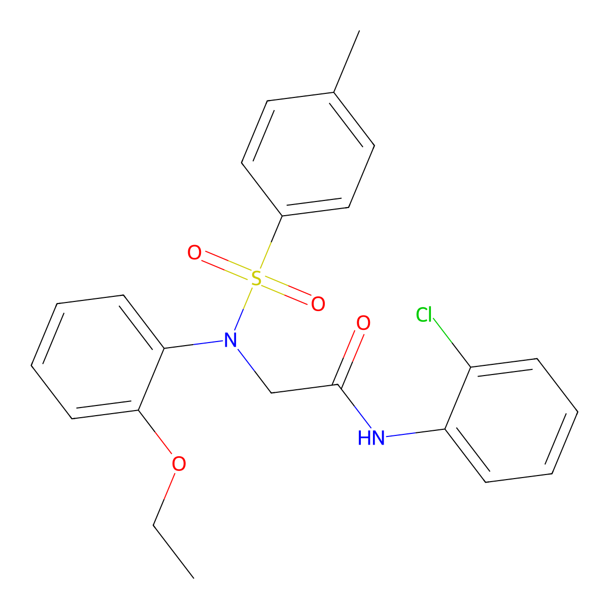 N-(2-chlorophenyl)-2-(2-ethoxy-N-(4-methylphenyl)sulfonylanilino)acetamide molecular structure, CAS 333454-37-8