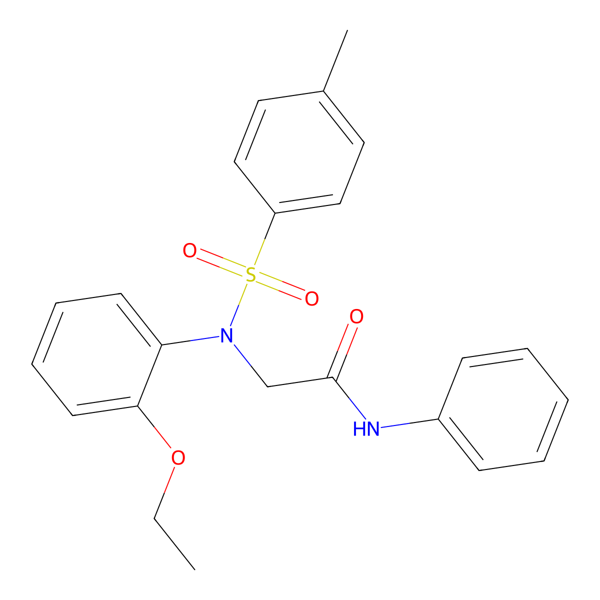 2-{2-ethoxy[(4-methylphenyl)sulfonyl]anilino}-N-phenylacetamide molecular structure, CAS 333454-39-0