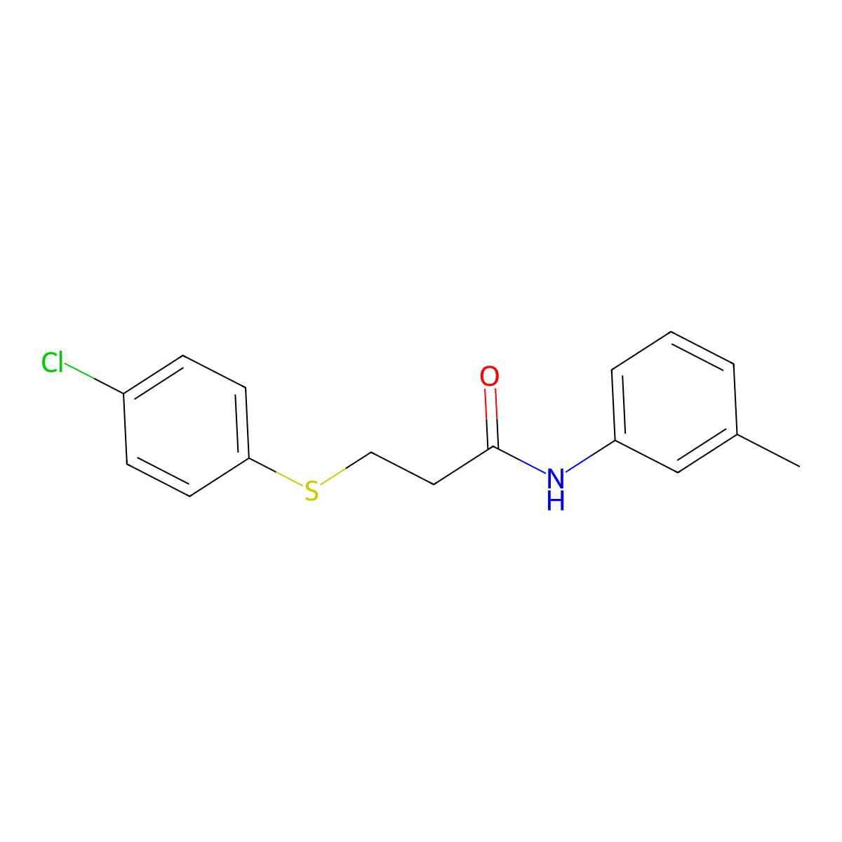 3-((4-chlorophenyl)thio)-N-(m-tolyl)propanamide molecular structure, CAS 333454-60-7