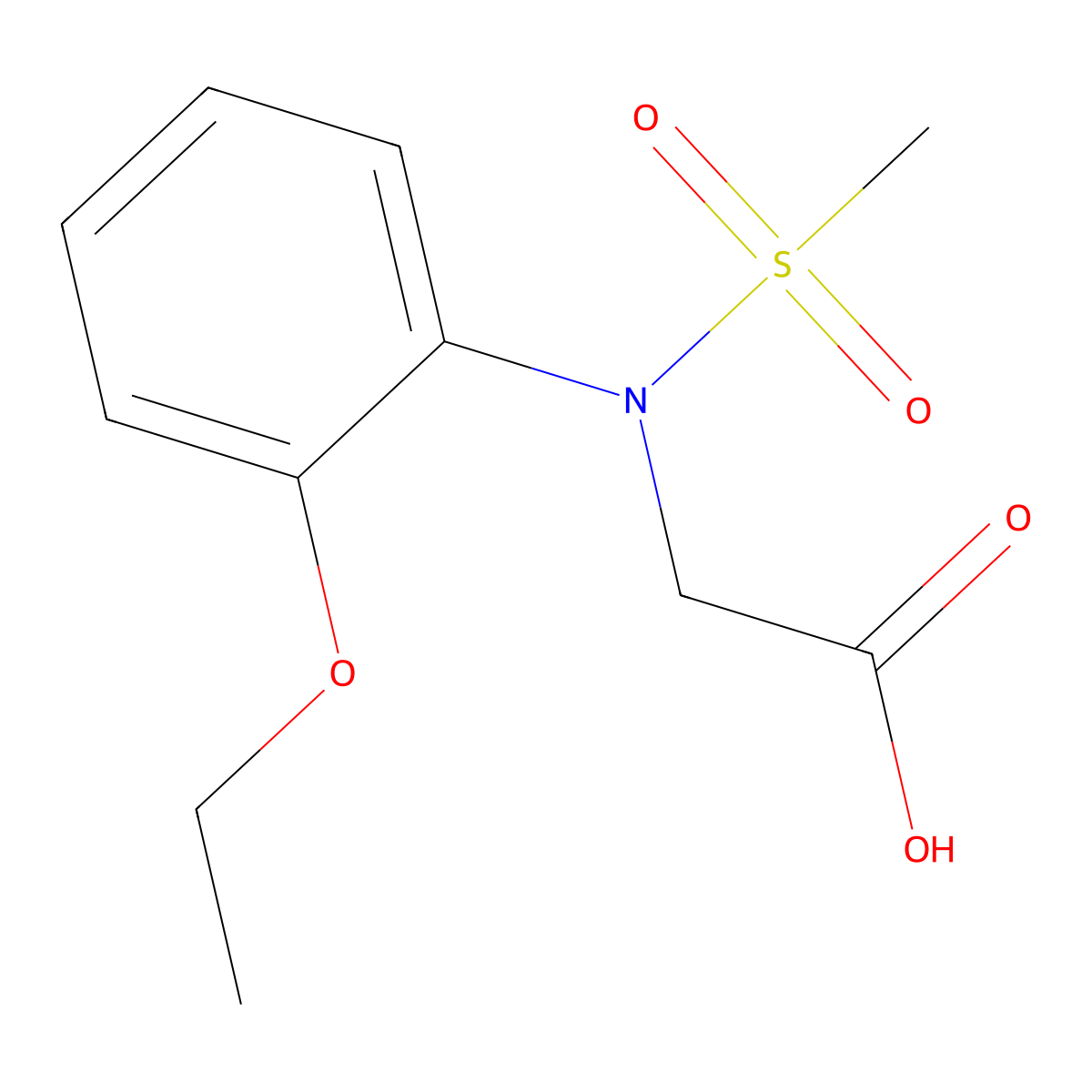 N-(2-Ethoxyphenyl)-N-(methylsulfonyl)glycine molecular structure, CAS 333454-66-3