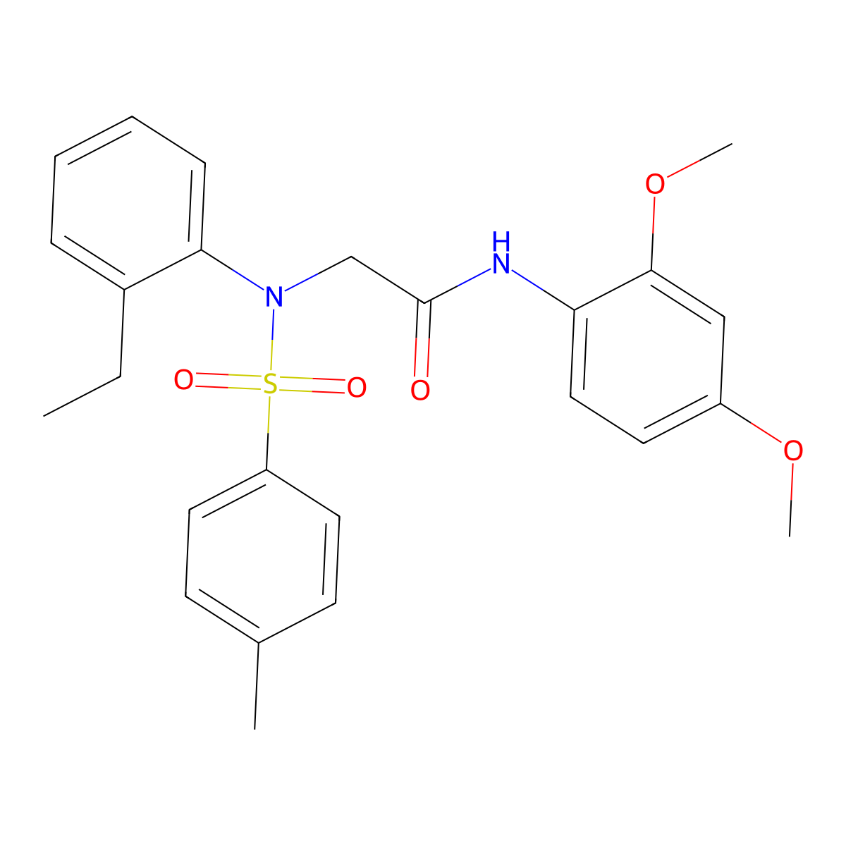 N-(2,4-dimethoxyphenyl)-2-(2-ethyl-N-(4-methylphenyl)sulfonylanilino)acetamide molecular structure, CAS 333454-81-2