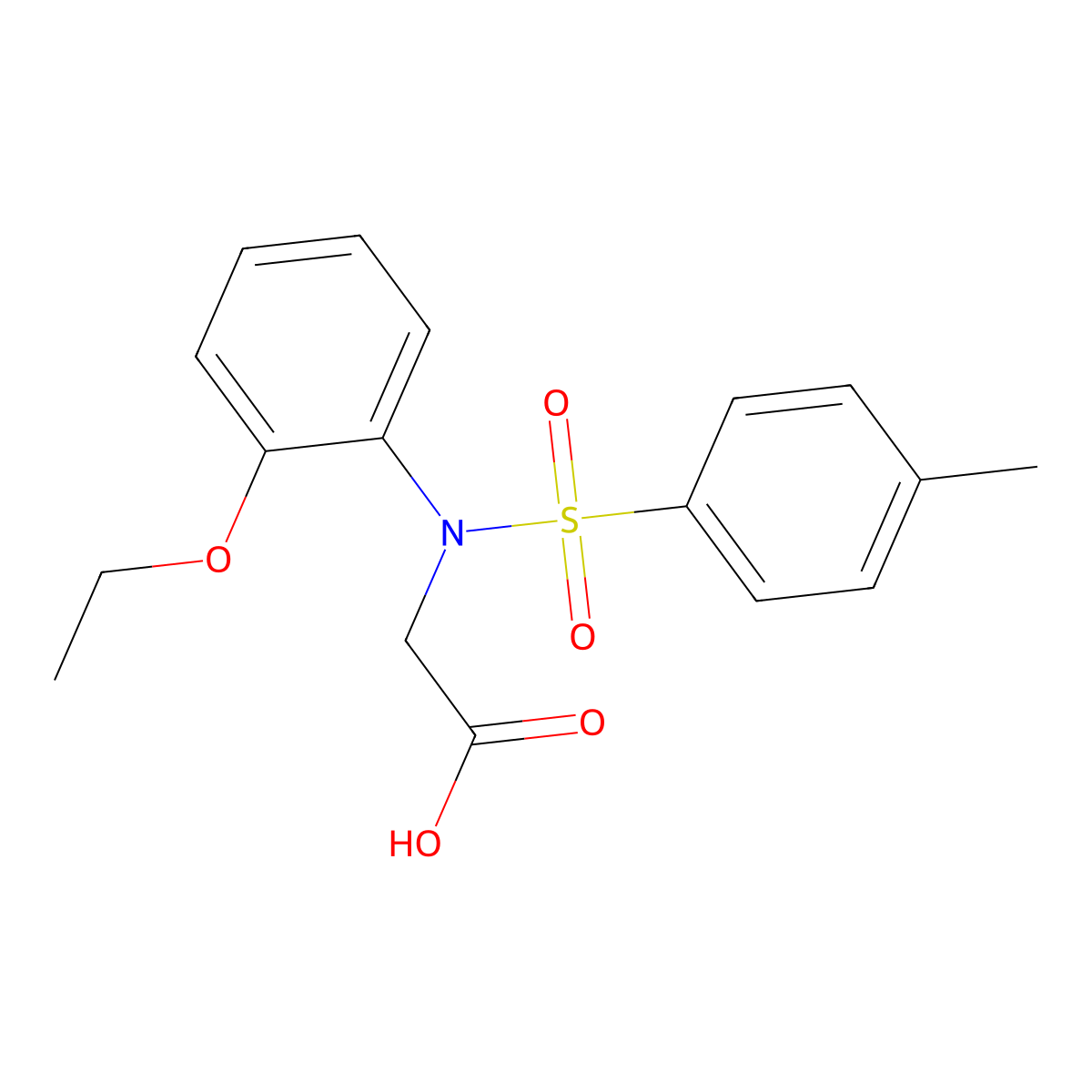 N-(2-ethoxyphenyl)-N-[(4-methylphenyl)sulfonyl]glycine molecular structure, CAS 333456-56-7