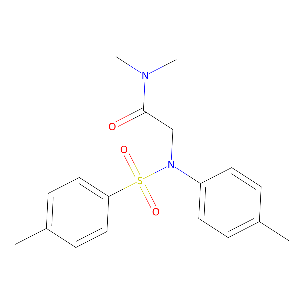 N,N-dimethyl-2-(4-methyl-N-(4-methylphenyl)sulfonylanilino)acetamide molecular structure, CAS 333456-67-0