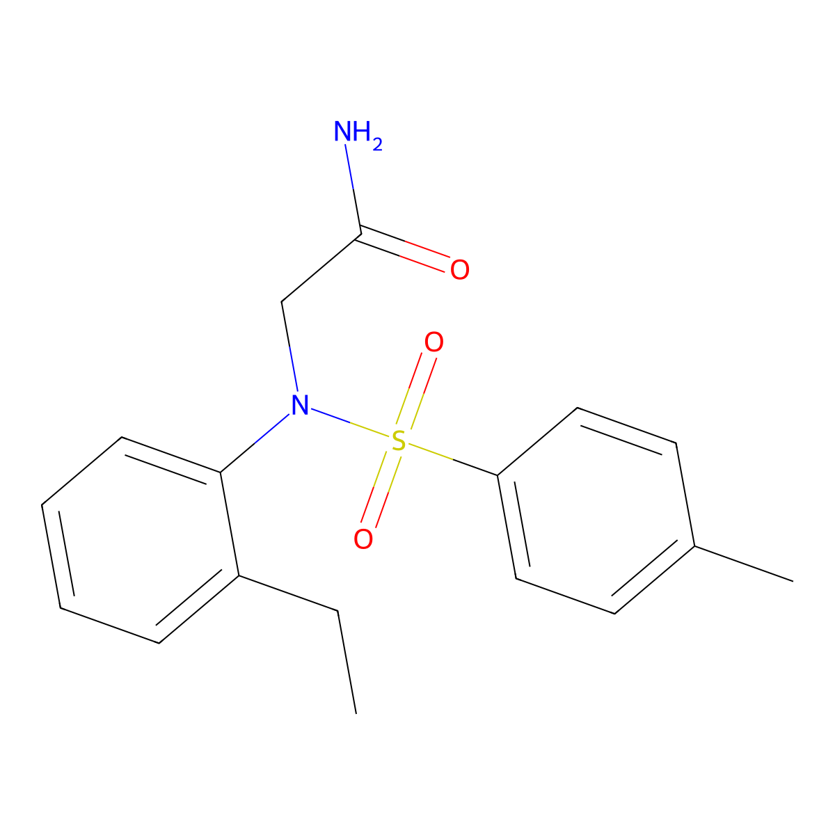 2-(2-ethyl-N-(4-methylphenyl)sulfonylanilino)acetamide molecular structure, CAS 333457-11-7