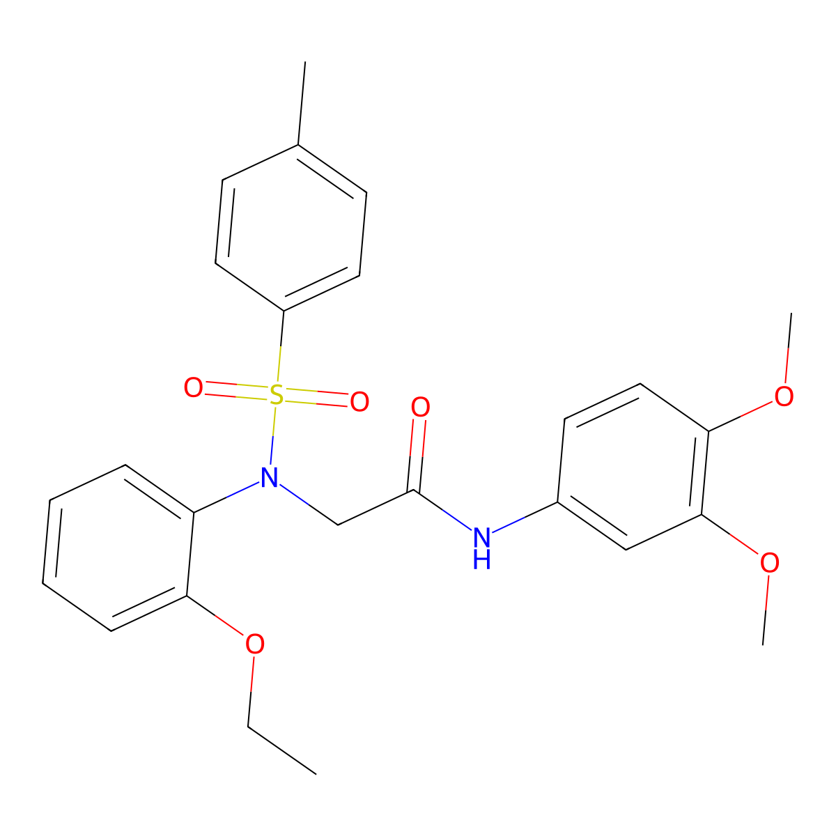 N-(3,4-dimethoxyphenyl)-2-(2-ethoxy-N-(4-methylphenyl)sulfonylanilino)acetamide molecular structure, CAS 333457-49-1
