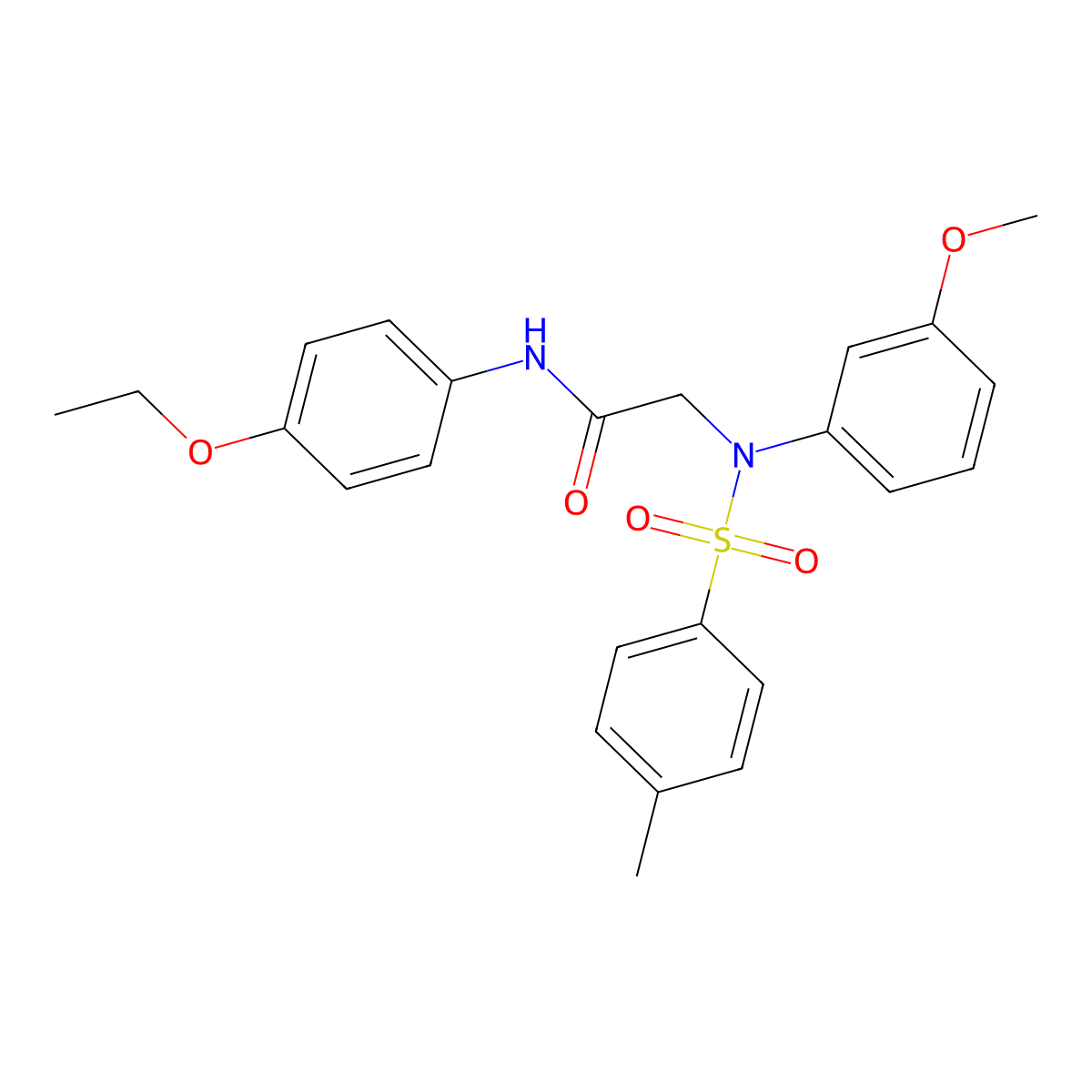 N-(4-ethoxyphenyl)-2-(3-methoxy-N-(4-methylphenyl)sulfonylanilino)acetamide molecular structure, CAS 333458-36-9