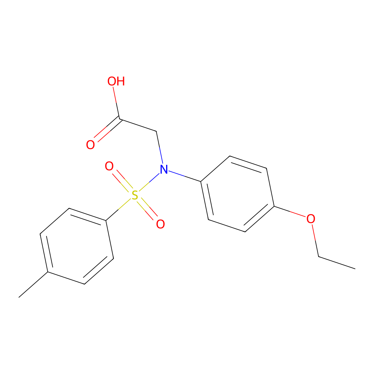 N-(4-ethoxyphenyl)-N-[(4-methylphenyl)sulfonyl]glycine molecular structure, CAS 333458-38-1