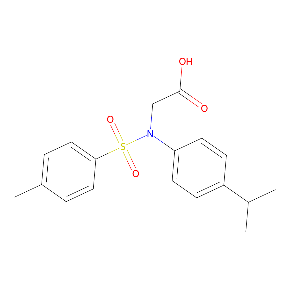 N-(4-Isopropylphenyl)-N-[(4-methylphenyl)sulfonyl]glycine molecular structure, CAS 333458-91-6