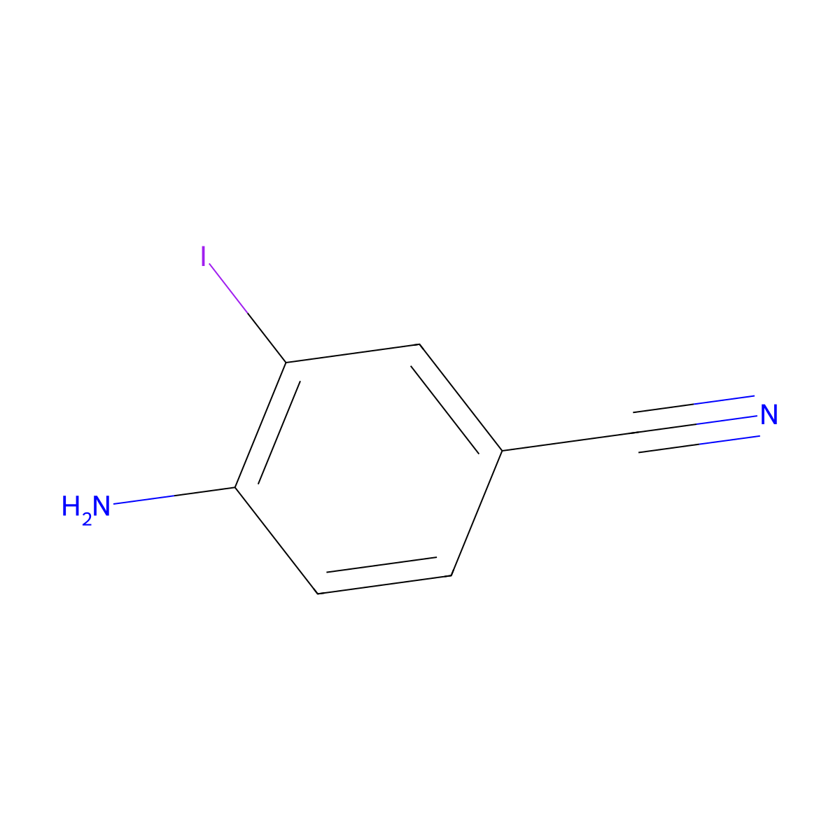 4-Amino-3-iodobenzonitrile molecular structure, CAS 33348-34-4