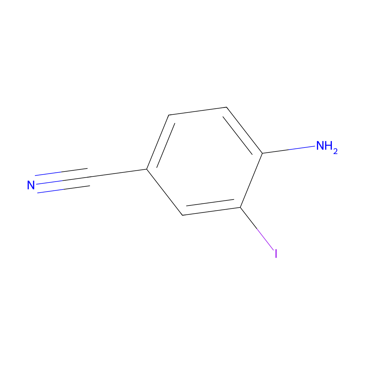 4-Amino-3-iodobenzonitrile molecular structure, CAS 33348-34-4