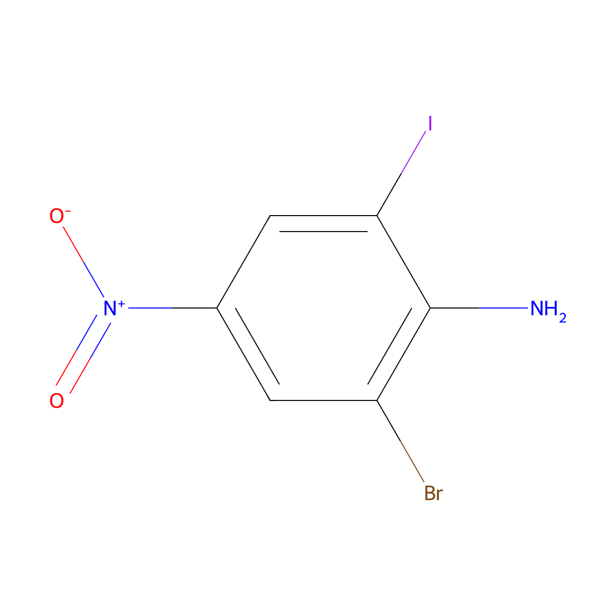 2-Bromo-6-iodo-4-nitro-aniline molecular structure, CAS 33348-35-5